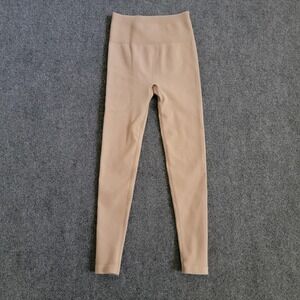 Everlane Leggings Womens XS‎ Beige High Rise Seamless Stretch Waistband Pants